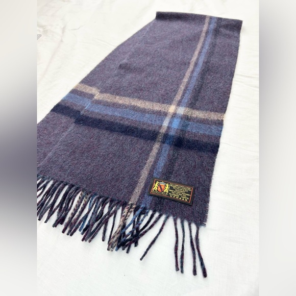 Vintage V. Fraas German Plaid Lambswool Scarf - Picture 7 of 10